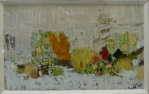 Seigle - Paysage, 1961 - Gouache sur papier, 11x18 cm signée et datée en bas à droite