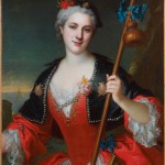 Henri Millot ( ? - 1756); Portrait de femme en costume de pèlerine de Saint-Jacques Huile sur toile. 87 x 69 cm