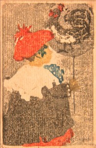 Ethel Mars 1976 1956 " L’enfant au ballon" circa 1904 bois gravé 107 x 68 mm