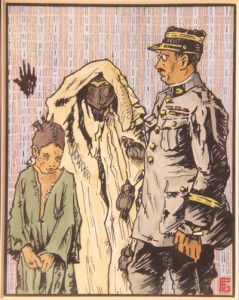 Géo-Fourrier 1898-1966 "projet pour Amrou frère des aigles" 1928 encre et aquarelle 315 x 245 mm